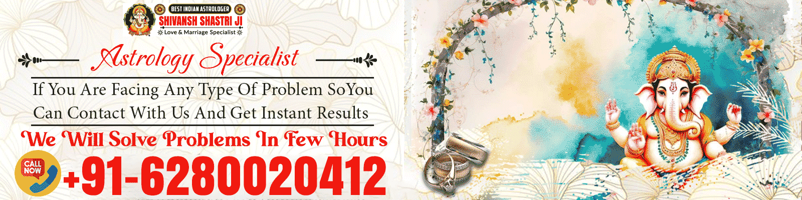  Astrologar Shivansh Shastri Ji +91-6280020412